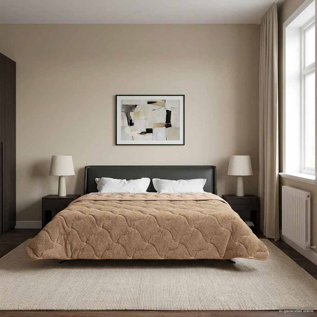 Χειμερινό Παπλωματοθήκη Ουαντινγκ Taupe 200 x 220 cm - Pakobazaar