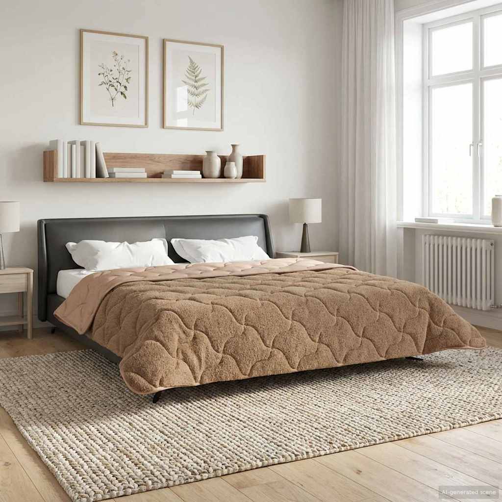 Χειμερινό Παπλωματοθήκη Ουαντινγκ Taupe 220 x 240 cm - Pakobazaar