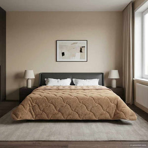 Χειμερινό Παπλωματοθήκη Ουαντινγκ Taupe 220 x 240 cm - Pakobazaar
