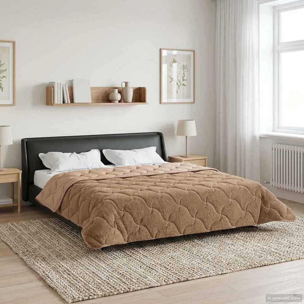 Χειμερινό Παπλωματοθήκη Ουαντινγκ Taupe 220 x 260 cm - Pakobazaar