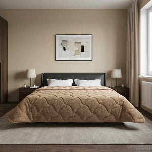 Χειμερινό Παπλωματοθήκη Ουαντινγκ Taupe 220 x 260 cm - Pakobazaar