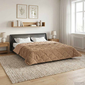 Χειμερινό Παπλωματοθήκη Ουαντινγκ Taupe 240 x 260 εκ. - Pakobazaar