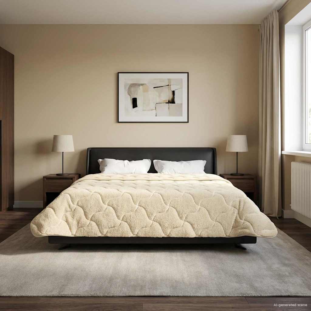 Χειμερινό Παπλωματοθήκη Ουαντινγκ Κρεμ 220 x 240 cm - Pakobazaar