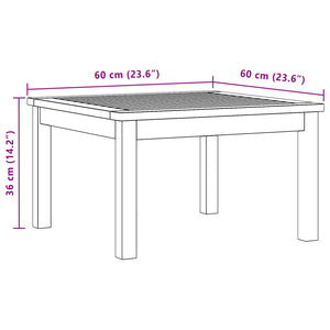 Τραπεζάκι σαλονιού Ανοιχτό ακασία 60 x 60 x 36 cm