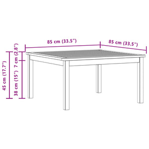 Τραπεζάκι σαλονιού Ανοιχτό ακασία 85 x 85 x 45 cm - Pakobazaar