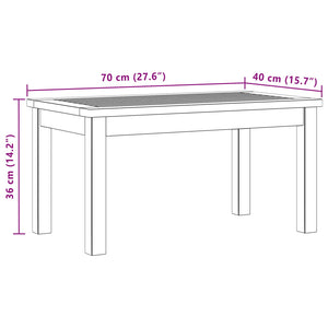 Τραπεζάκι σαλονιού Ανοιχτό ακασία 70 x 40 x 36 cm