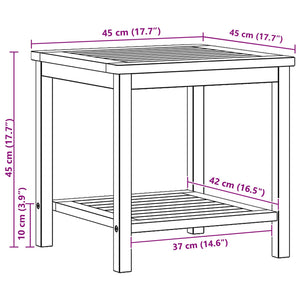 Τραπεζάκι Πλευράς Φυσικό Λάδι 45 x 45 x 45 cm