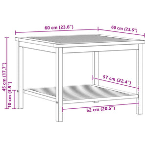 Τραπεζάκι Πλευράς Φυσικό Λάδι 60 x 60 x 45 cm - Pakobazaar