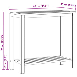 Τραπέζι κονσόλας κήπου Ανοιχτό ακασία 80 x 35 x 75 cm