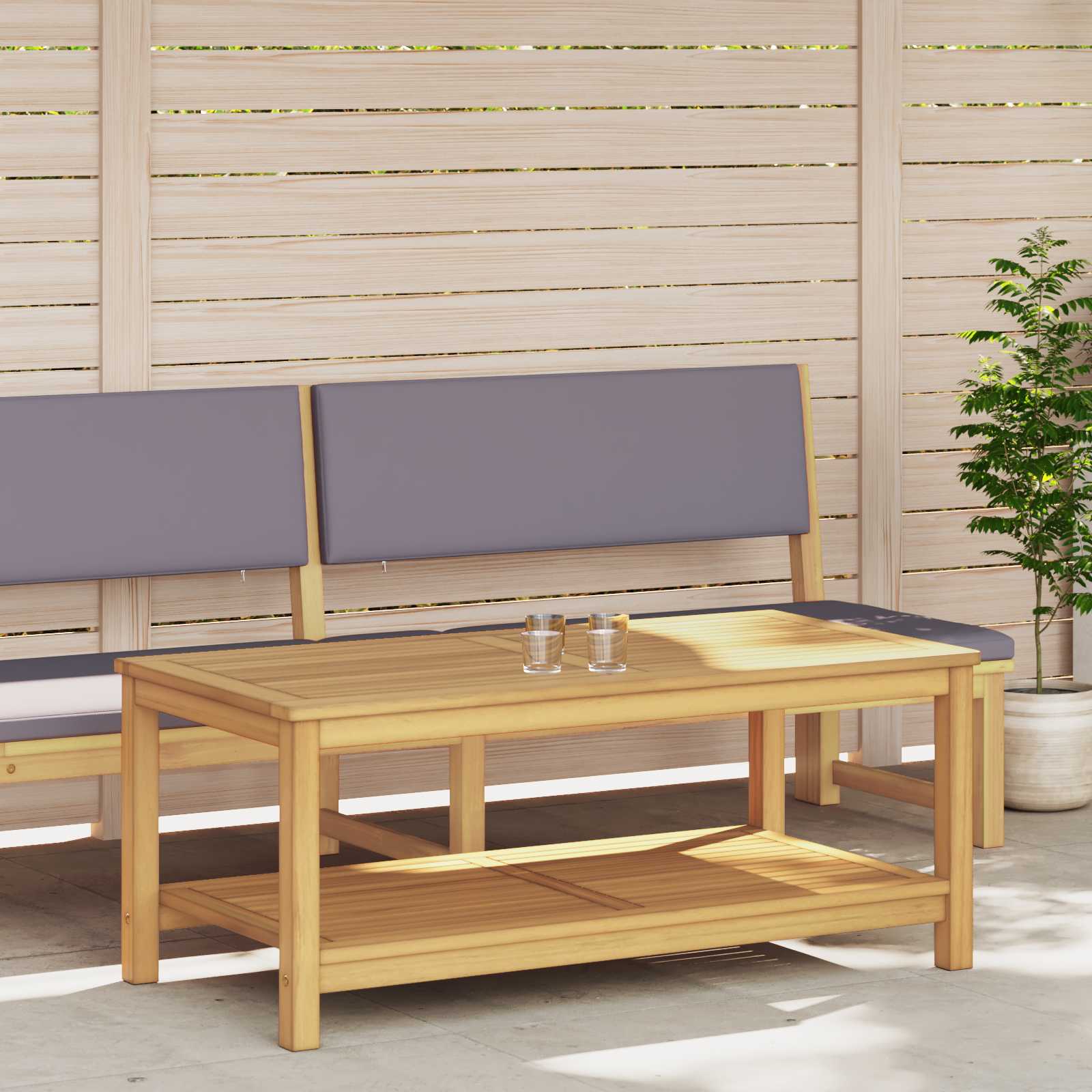 Τραπεζάκι Πλευράς Φυσικό Λάδι 110 x 55 x 45 cm