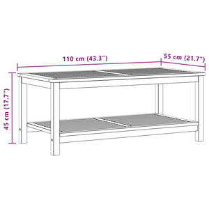 Τραπεζάκι Πλευράς Φυσικό Λάδι 110 x 55 x 45 cm