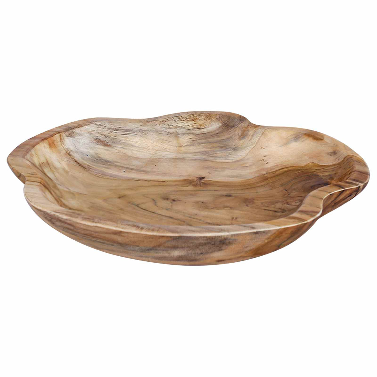 Φρουτιέρα JEPARA Καφέ Τίκ Ø 30 cm Μασίφ ξύλο τικ - Pakobazaar