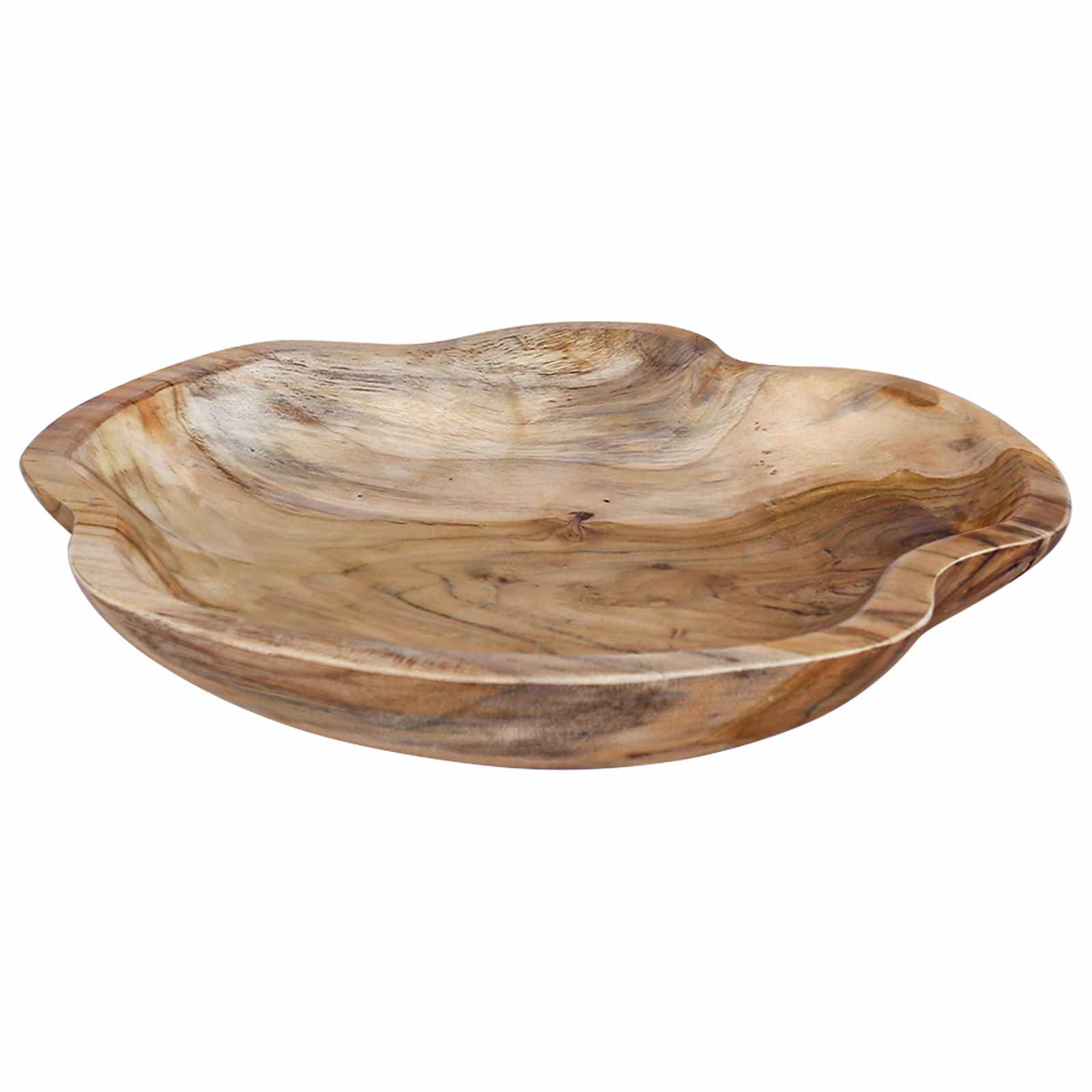 Φρουτιέρα JEPARA Καφέ Τίκ Ø 30 cm Μασίφ ξύλο τικ - Pakobazaar