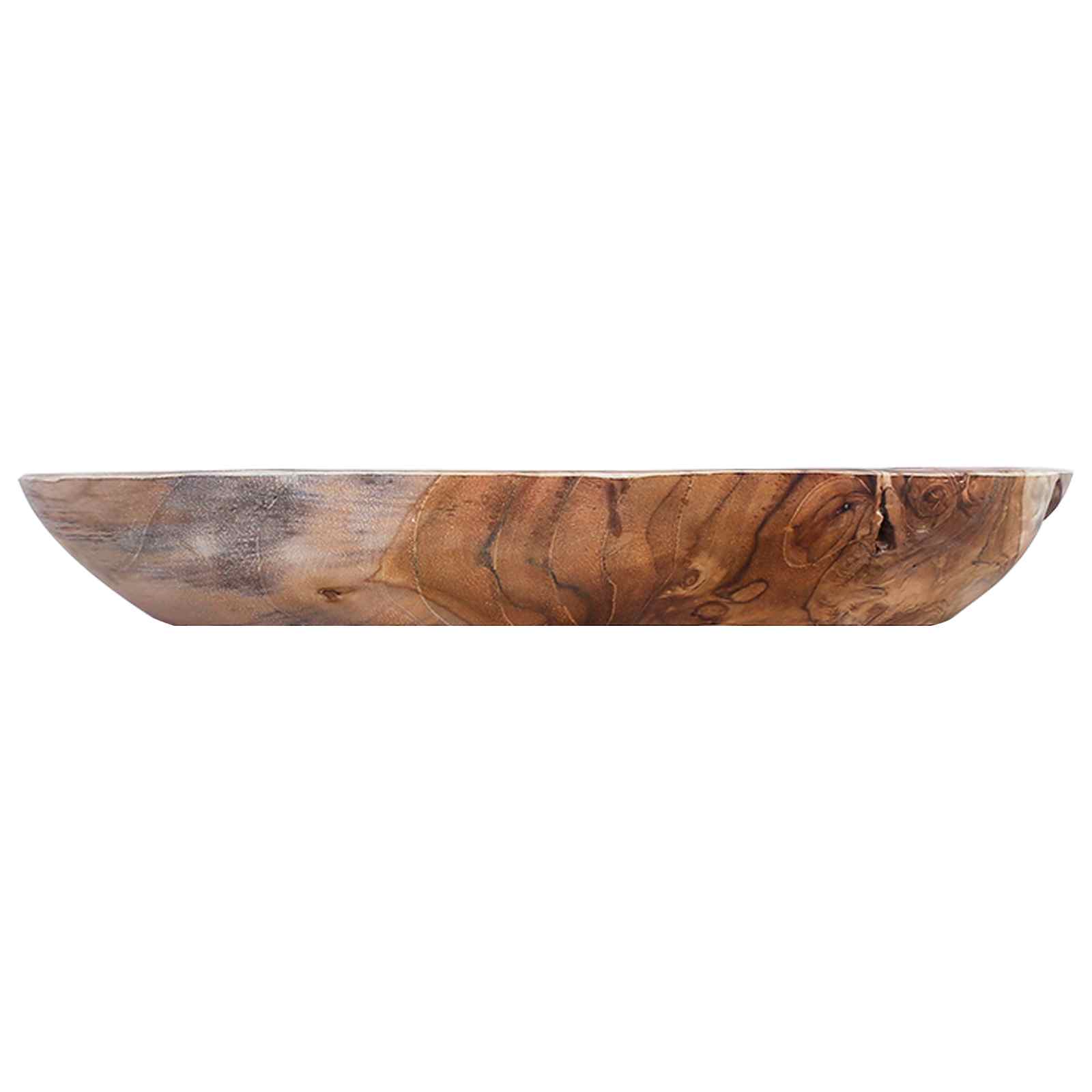 Φρουτιέρα JEPARA Καφέ Τίκ Ø 30 cm Μασίφ ξύλο τικ - Pakobazaar