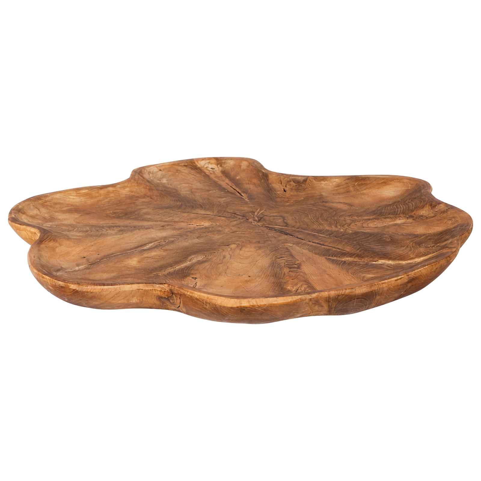 Φρουτιέρα JEPARA Καφέ Τίκ Ø 40 cm Μασίφ ξύλο τικ - Pakobazaar