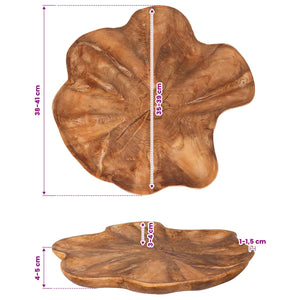 Φρουτιέρα JEPARA Καφέ Τίκ Ø 40 cm Μασίφ ξύλο τικ - Pakobazaar