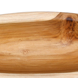 Fruit Bowl JEPARA Teak Brown 46 x 16 x 11 cm - Pakobazaar