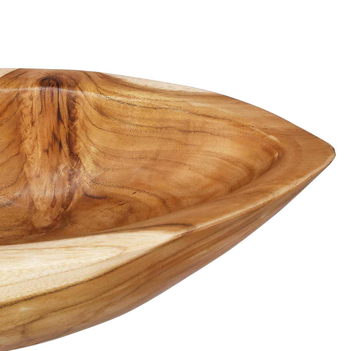 Fruit Bowl JEPARA Teak Brown 46 x 16 x 11 cm - Pakobazaar