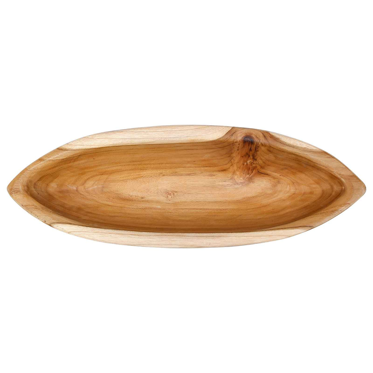 Fruit Bowl JEPARA Teak Brown 46 x 16 x 11 cm - Pakobazaar