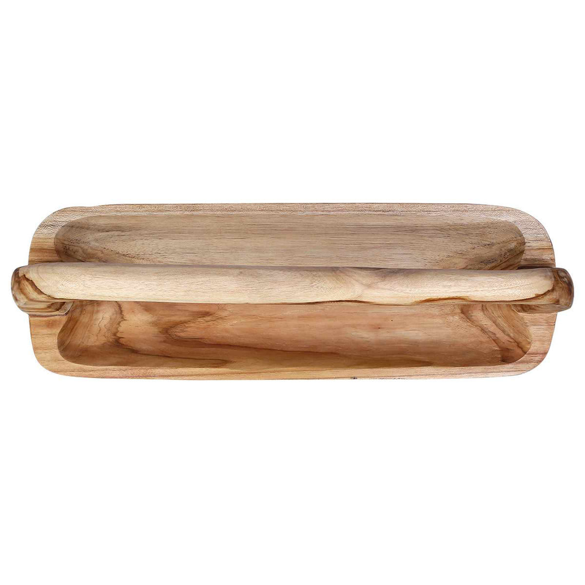Fruit Bowl JEPARA Teak Brown 61 x 21 x 21 cm - Pakobazaar