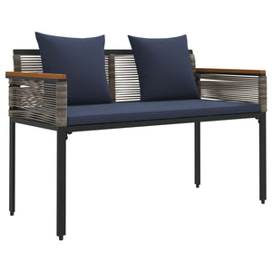 Σετ Εξωτερικών Επίπλων 4 pcs Γκρι και Navy Blue Ράτα PE - Pakobazaar