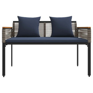 Σετ Εξωτερικών Επίπλων 4 pcs Γκρι και Navy Blue Ράτα PE - Pakobazaar