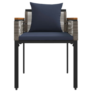 Σετ Εξωτερικών Επίπλων 4 pcs Γκρι και Navy Blue Ράτα PE - Pakobazaar