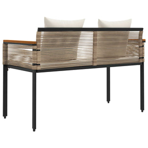Εξωτερικός πάγκος 2 -Seater 117 x 54 x 74.5 εκ συνθετικό ρατάν