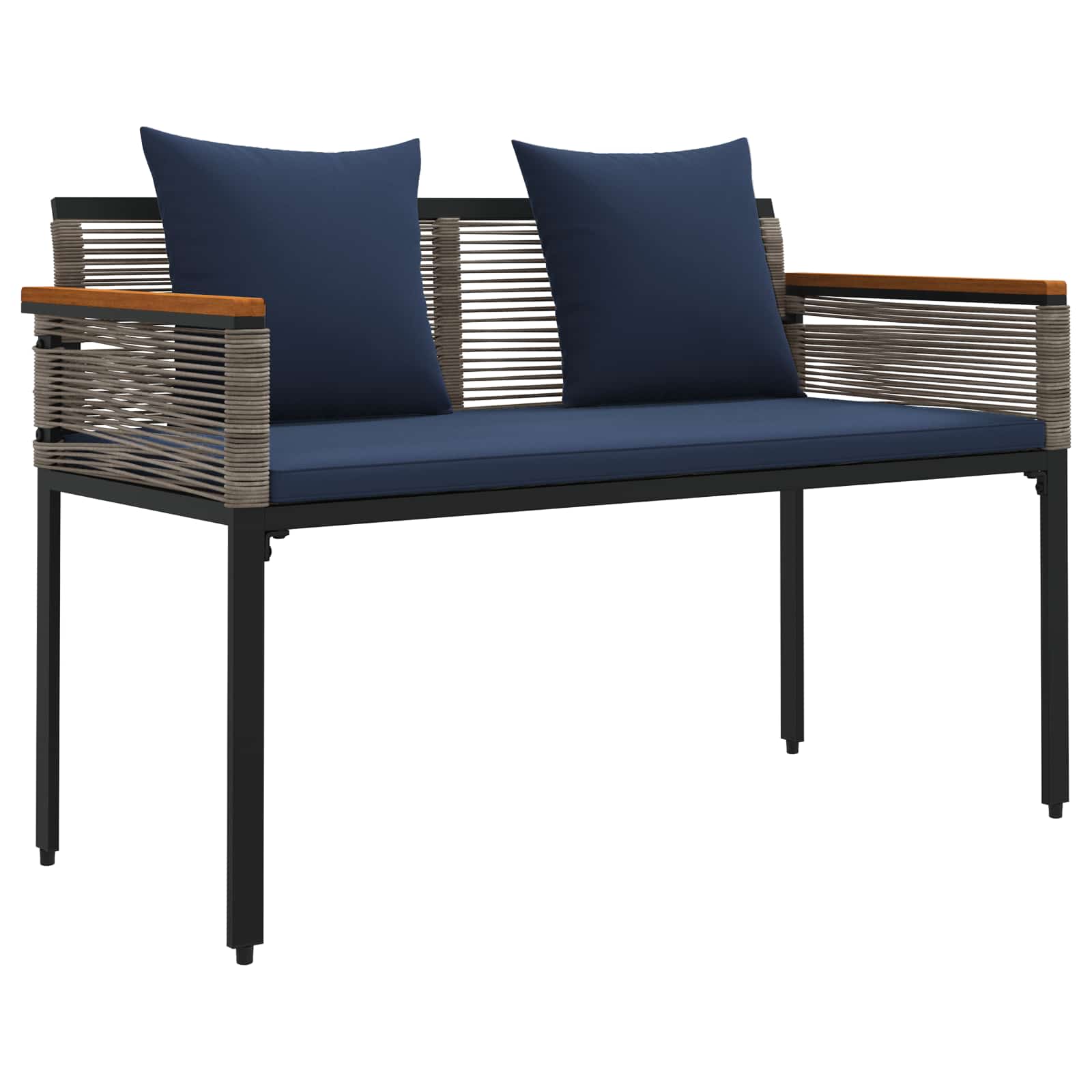 Εξωτερικός πάγκος Γκρι και Navy Blue 117 x 54 x 74.5 εκ