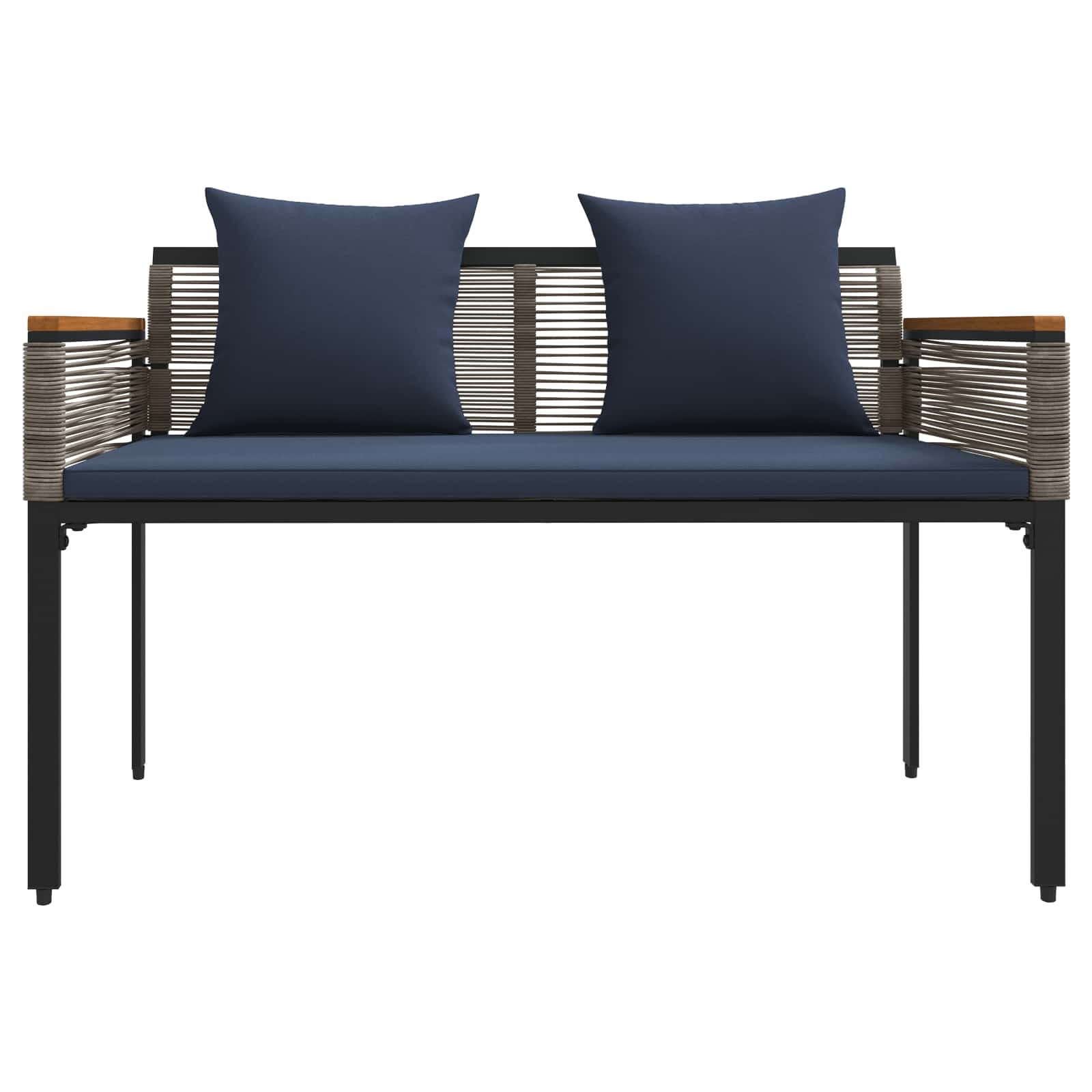 Εξωτερικός πάγκος Γκρι και Navy Blue 117 x 54 x 74.5 εκ