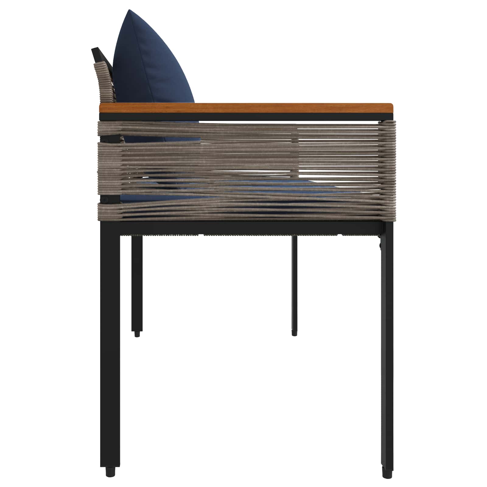 Εξωτερικός πάγκος Γκρι και Navy Blue 117 x 54 x 74.5 εκ