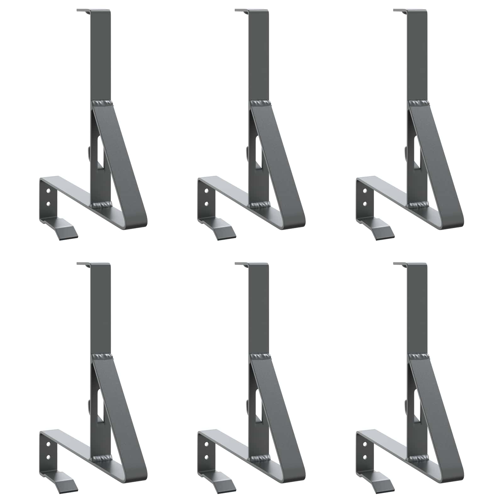 Υποστήριξη Φράχτη Χιονιού 6 pcs Ανθρακί 29,5 x 3 x 34,5 εκ