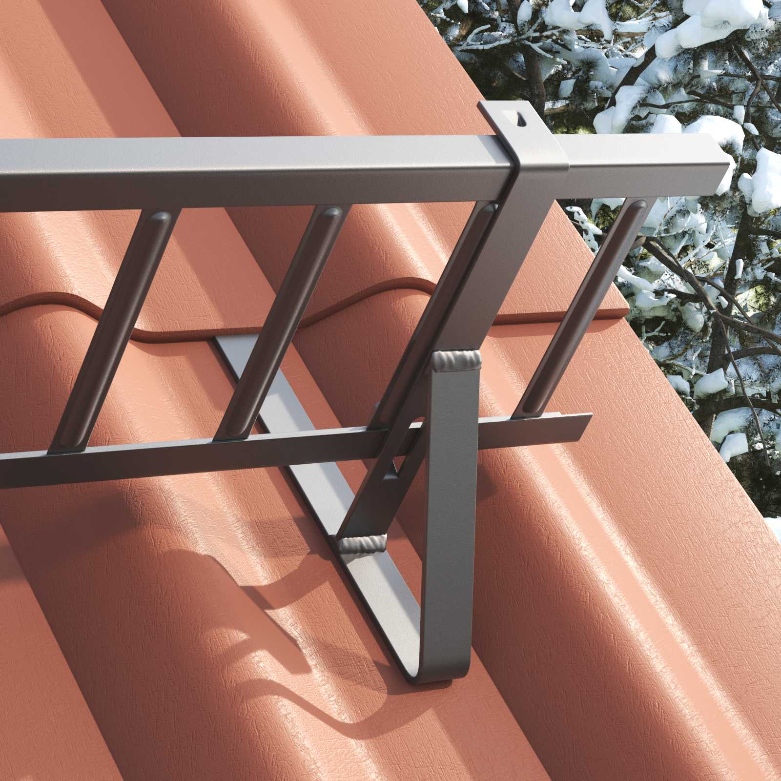Φρουρός χιονιού οροφής Ανθρακί 300 x 29,5 x 34,5 εκ. Ατσάλι