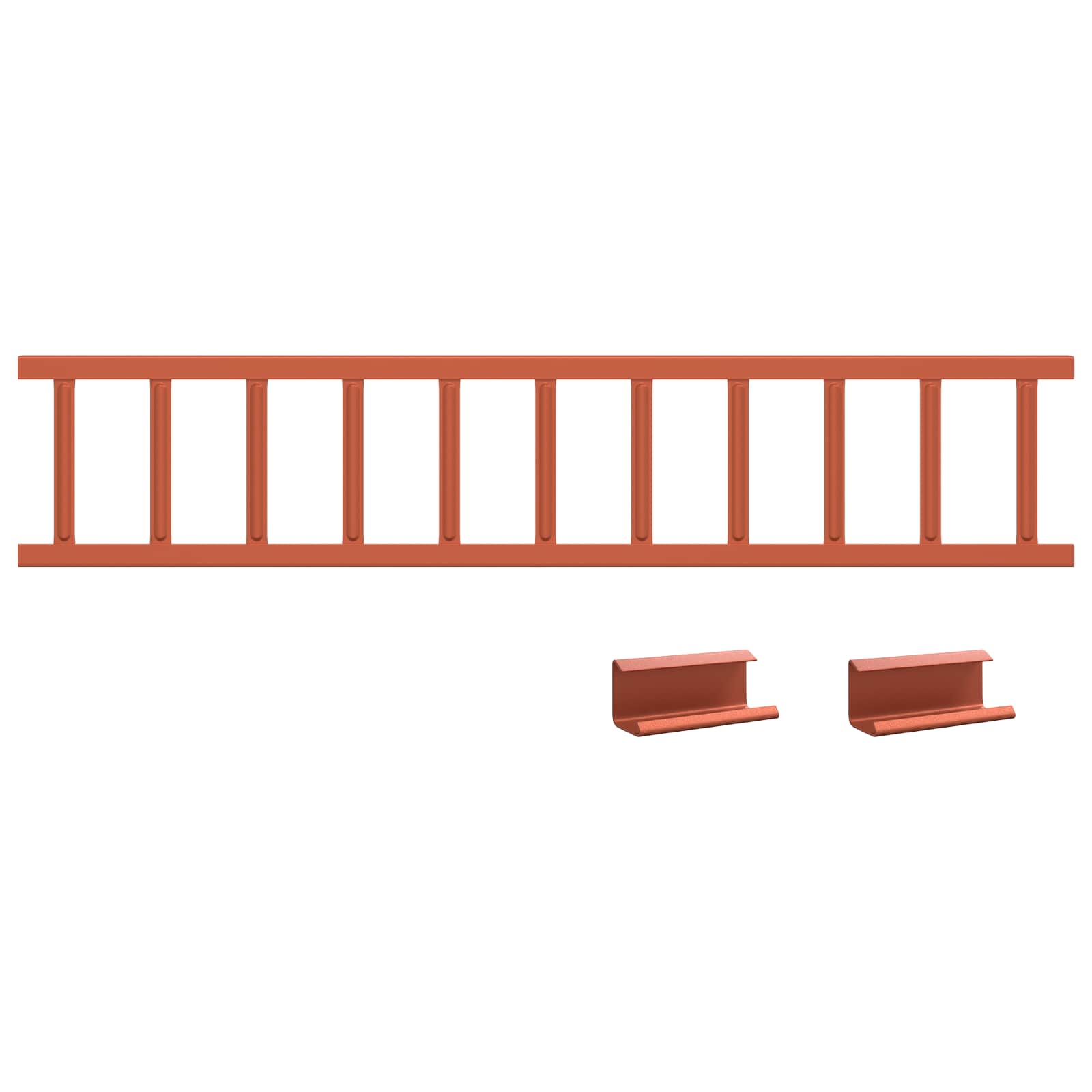 Φρουρός χιονιού οροφής Κόκκινο 100 x 2,5 x 20 εκ Ατσάλι