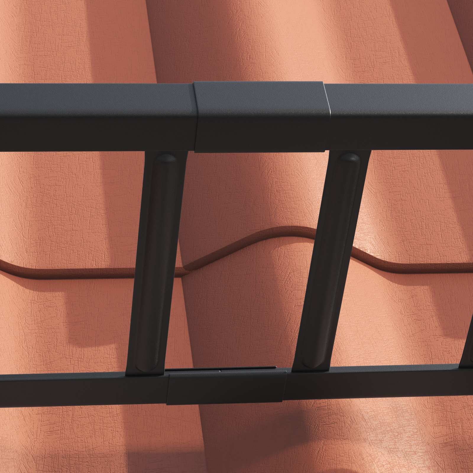 Φρουρός χιονιού οροφής Μαύρο 300 x 2,5 x 20 εκ Ατσάλι