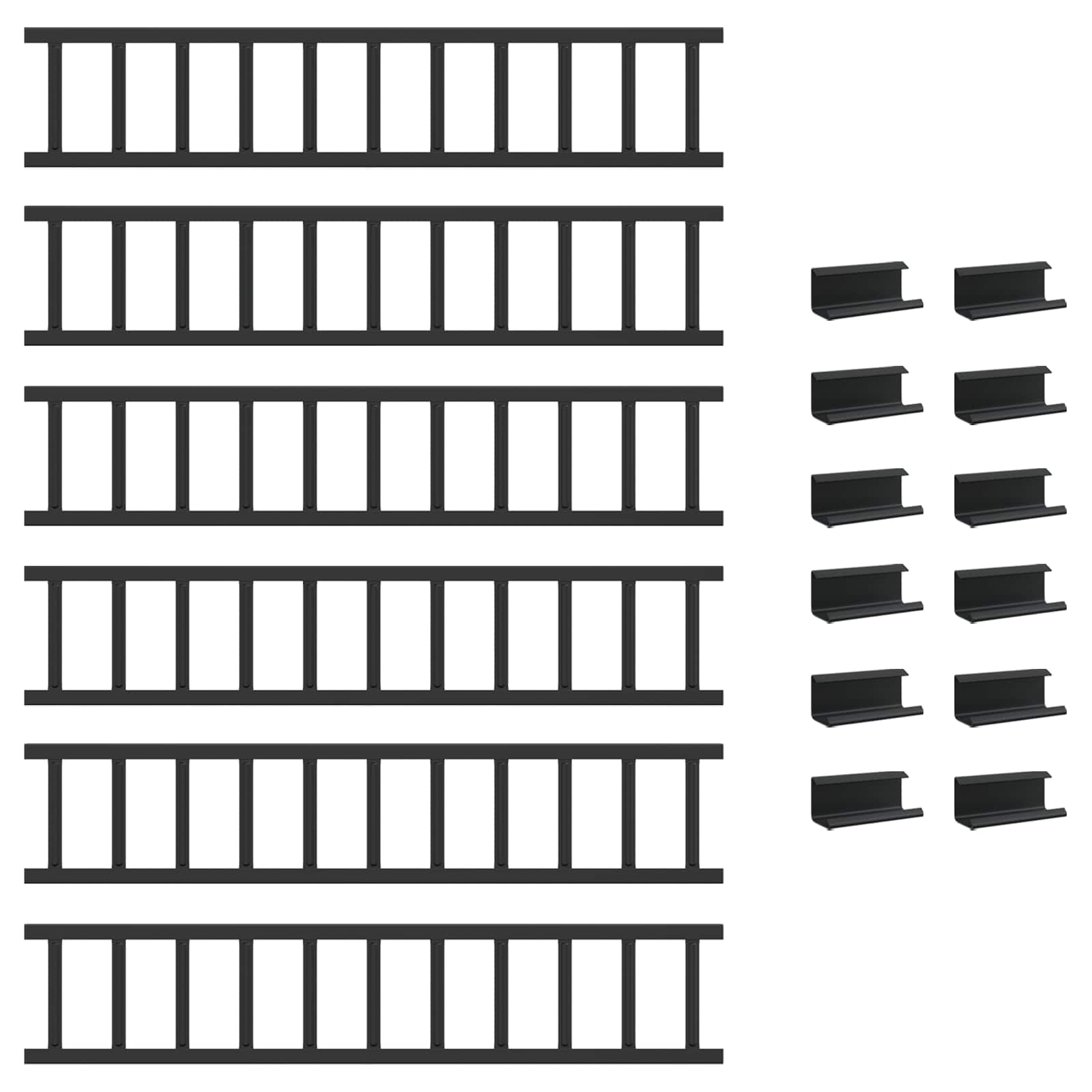 Φρουρός χιονιού οροφής Μαύρο 600 x 2,5 x 20 εκ Ατσάλι