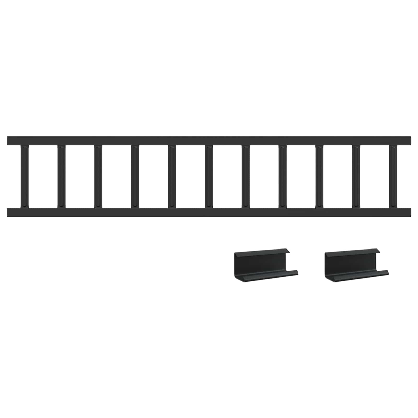 Φρουρός χιονιού οροφής Μαύρο 600 x 2,5 x 20 εκ Ατσάλι