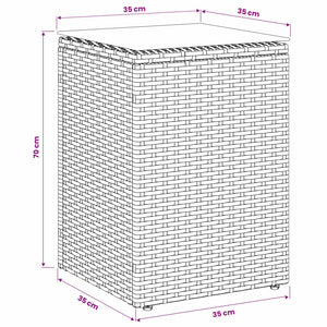 Τραπεζάκι Πλευράς Μαύρο 35 x 35 x 70 cm συνθετικό ρατάν - Pakobazaar