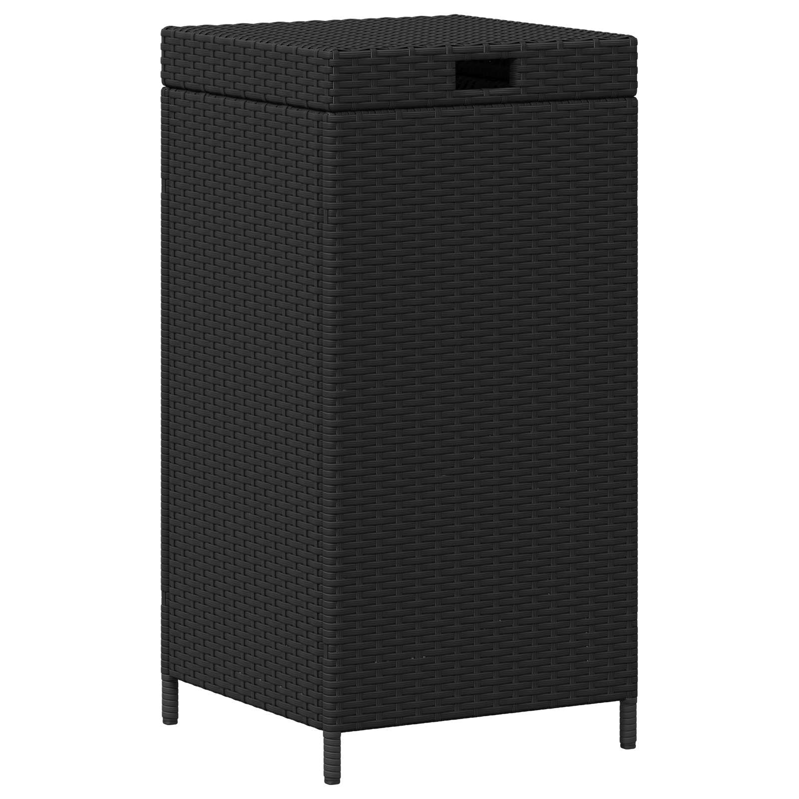 Εξωτερικός Κάδος Αχρήστων Μαύρο 40 x 40 x 80 εκ. - Pakobazaar