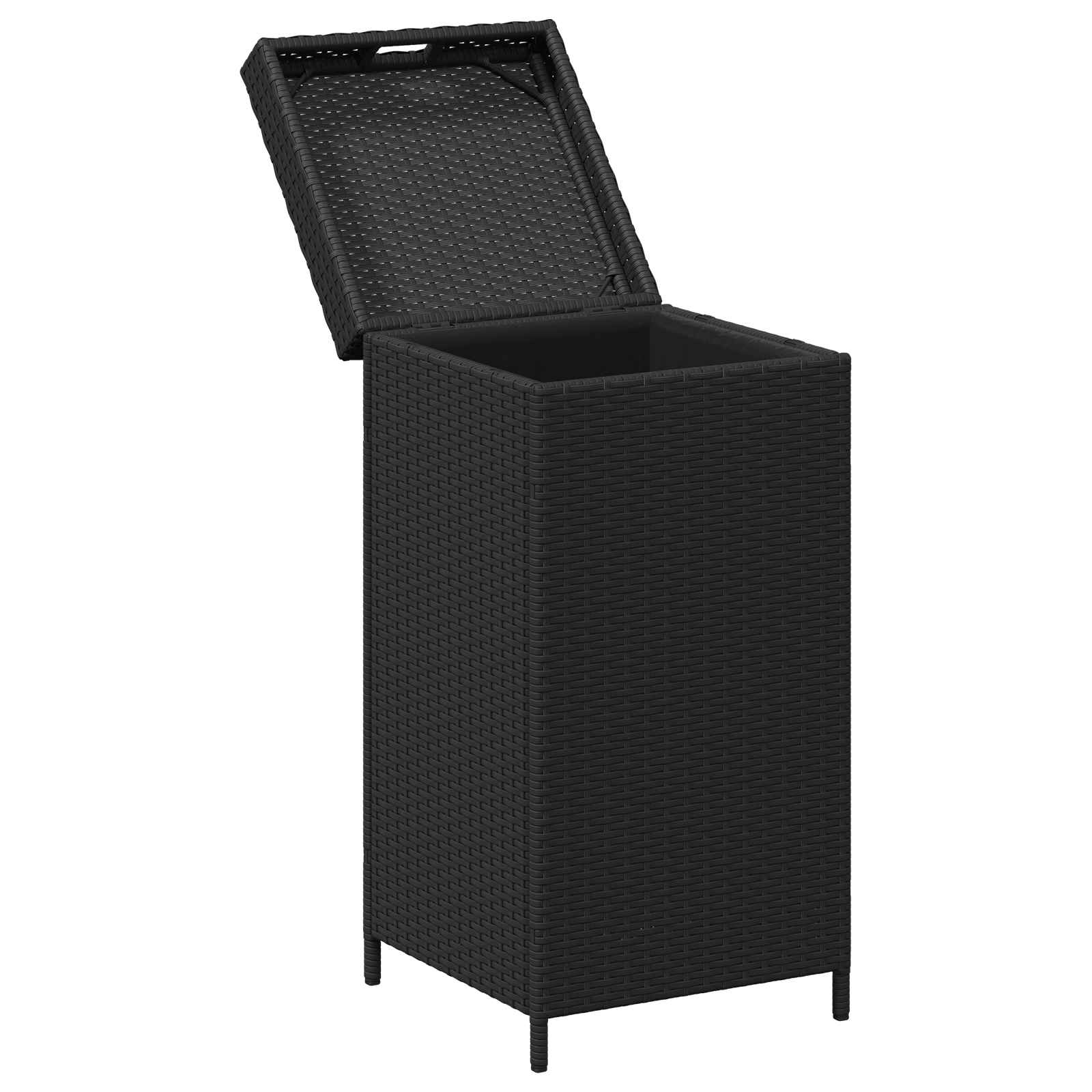 Εξωτερικός Κάδος Αχρήστων Μαύρο 40 x 40 x 80 εκ. - Pakobazaar