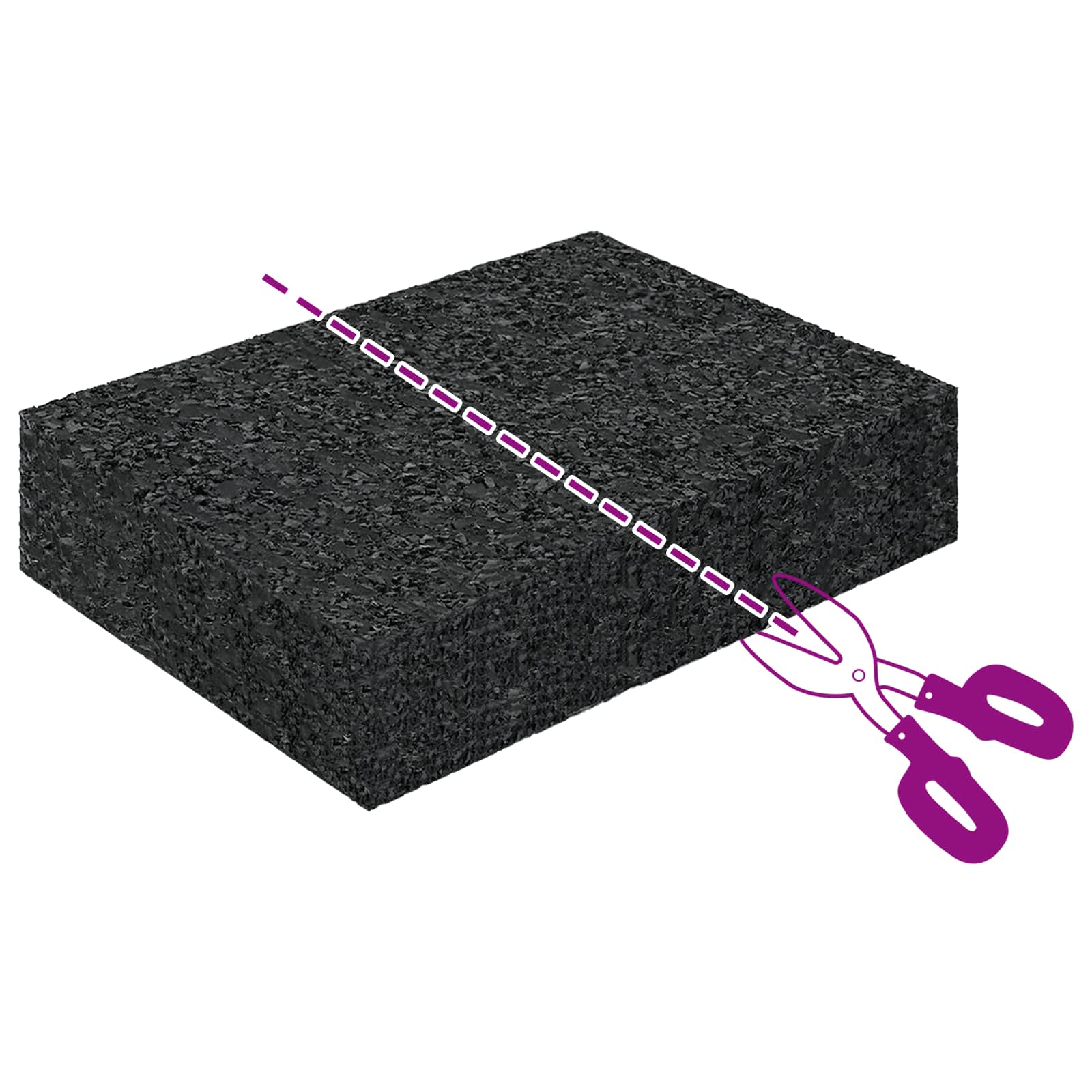 Μαξιλάρι Καουτσούκ 25 pcs Μαύρο 9 x 6 x 2 εκ. Λάστιχο - Pakobazaar