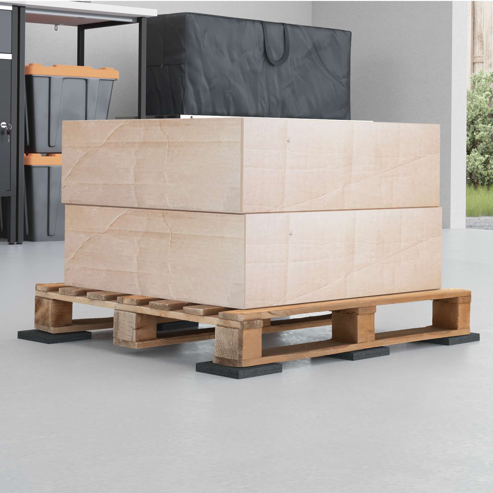 Πατάκι Αυλής από Καουτσούκ Μαύρο 9 x 9 x 0,6 εκ Λάστιχο