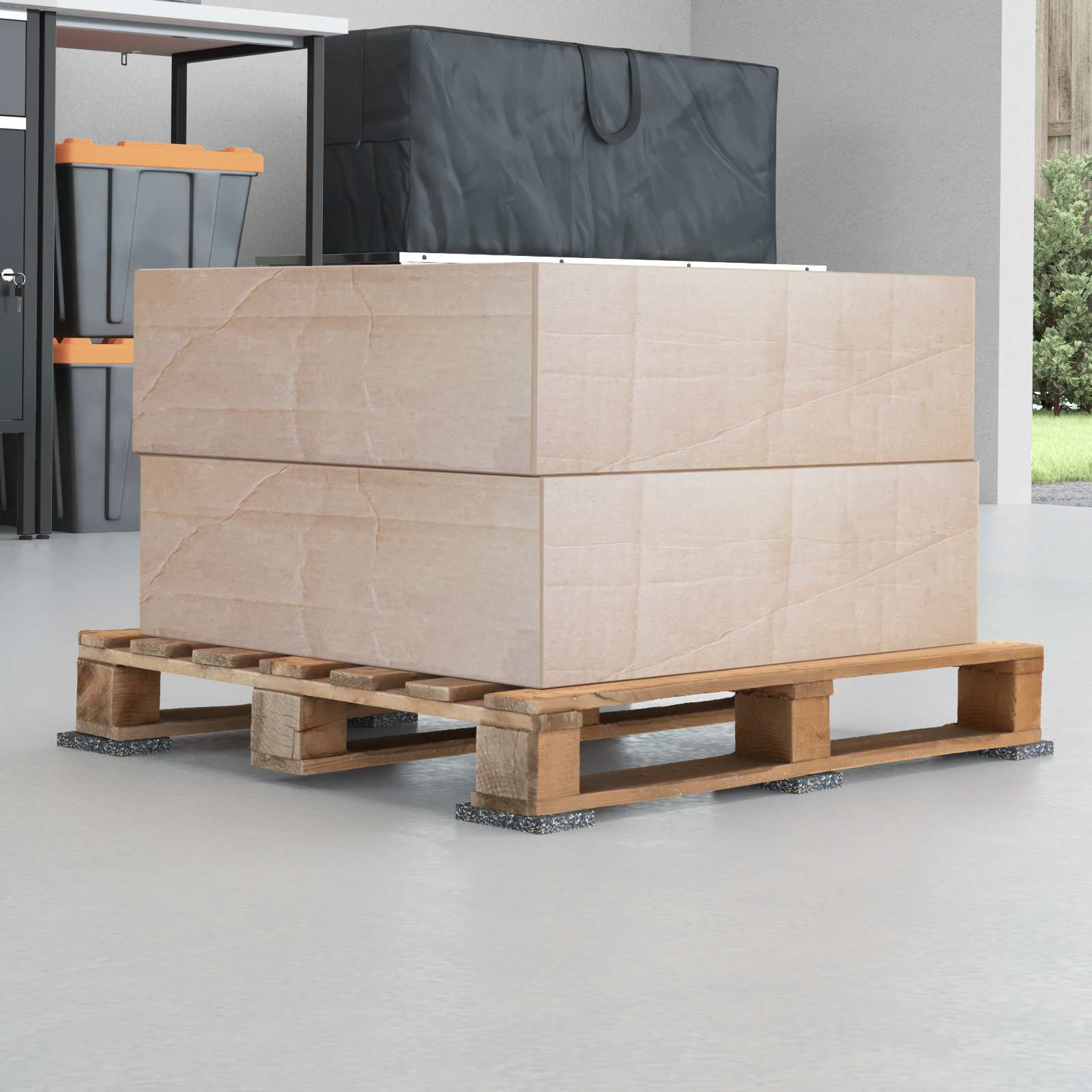 Ρολός Γρανουλάρου Καουτσούκ Μαύρο 2000 x 5 x 0,8 εκ Λάστιχο