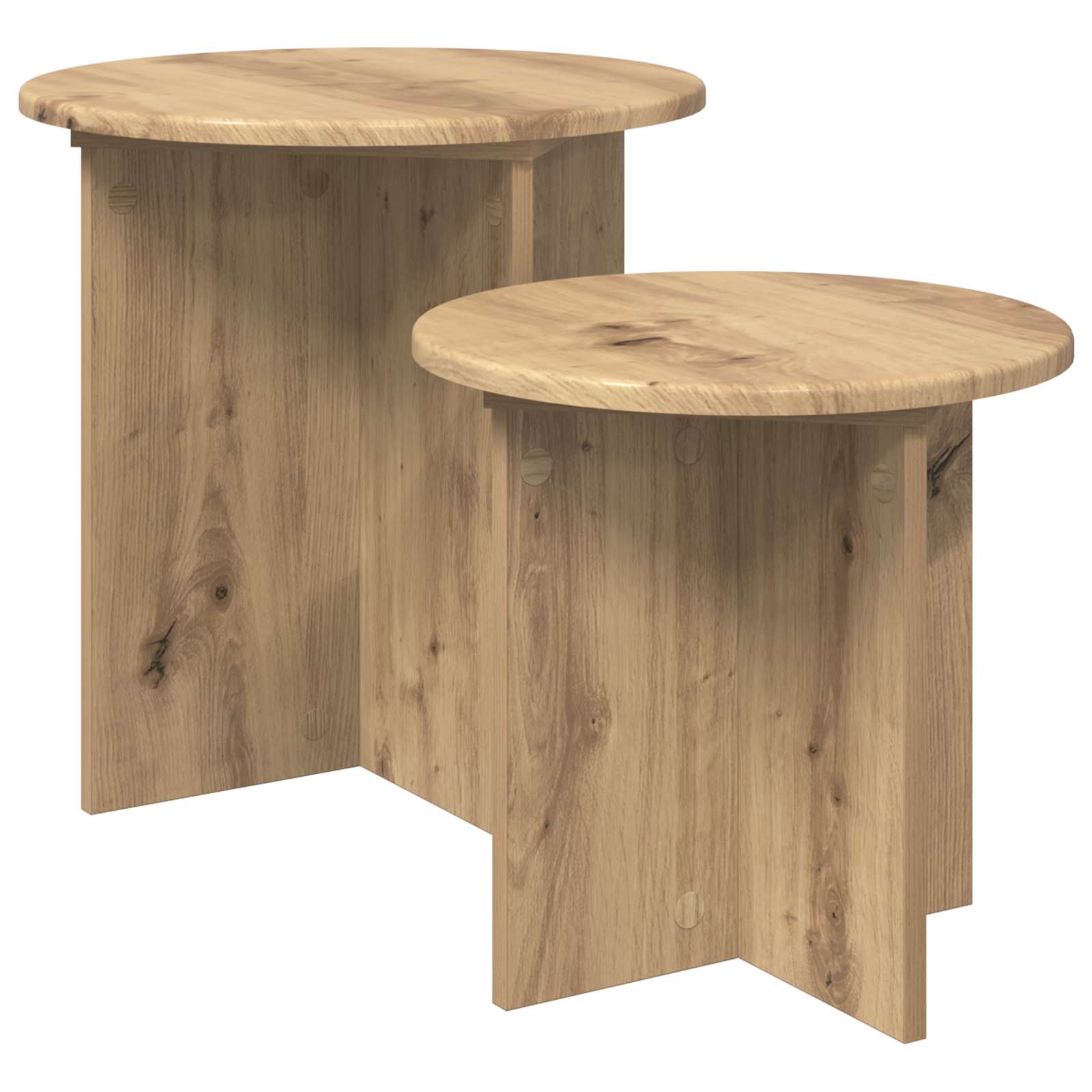 Σετ βοηθητικά τραπεζάκια με αποθήκευση 2 pcs Artisan Δρυς - Pakobazaar