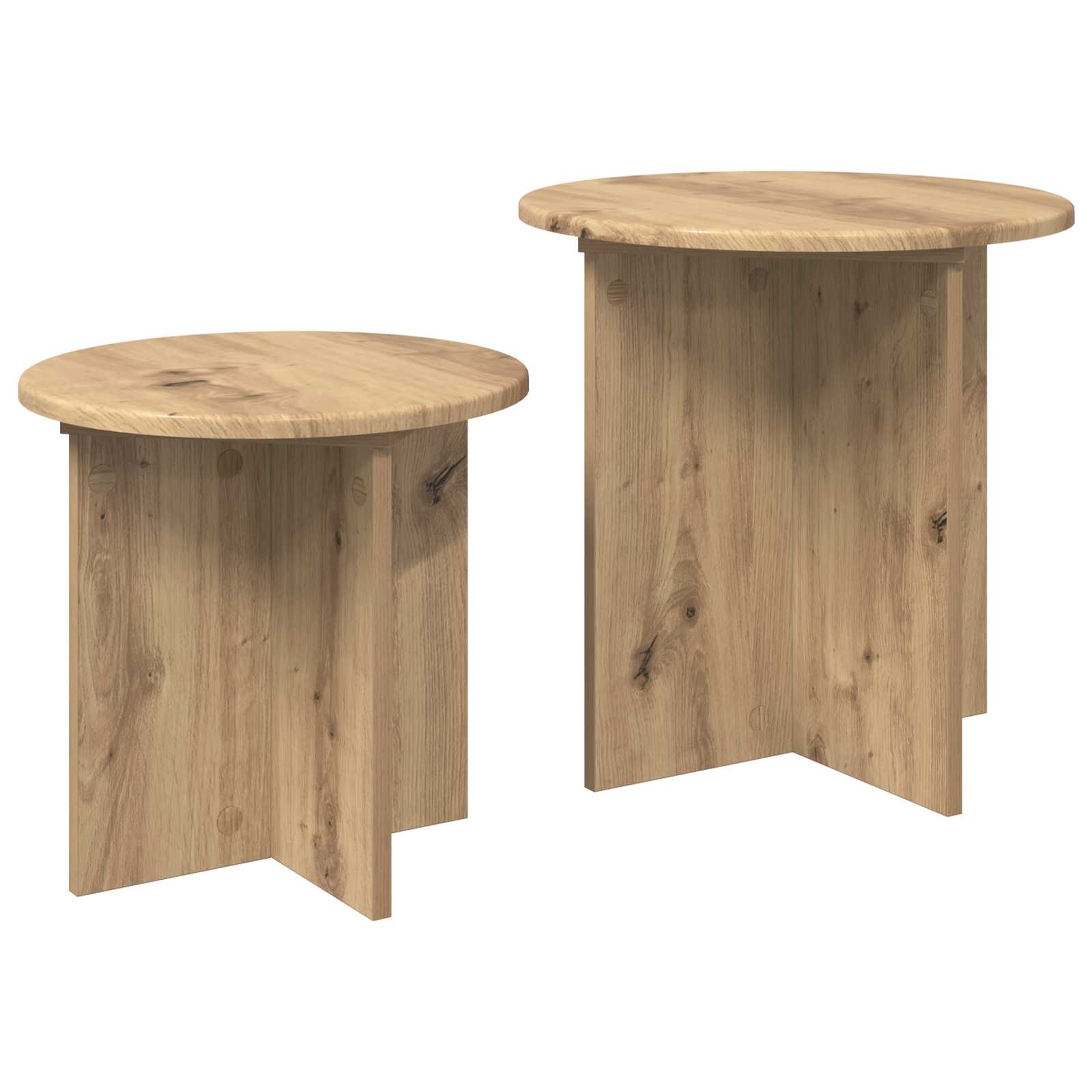 Σετ βοηθητικά τραπεζάκια με αποθήκευση 2 pcs Artisan Δρυς - Pakobazaar