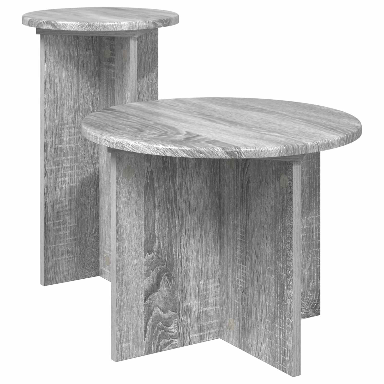 Σετ βοηθητικά τραπεζάκια 2 pcs Γκρι Sonoma Επεξεργασμένο Ξύλο - Pakobazaar