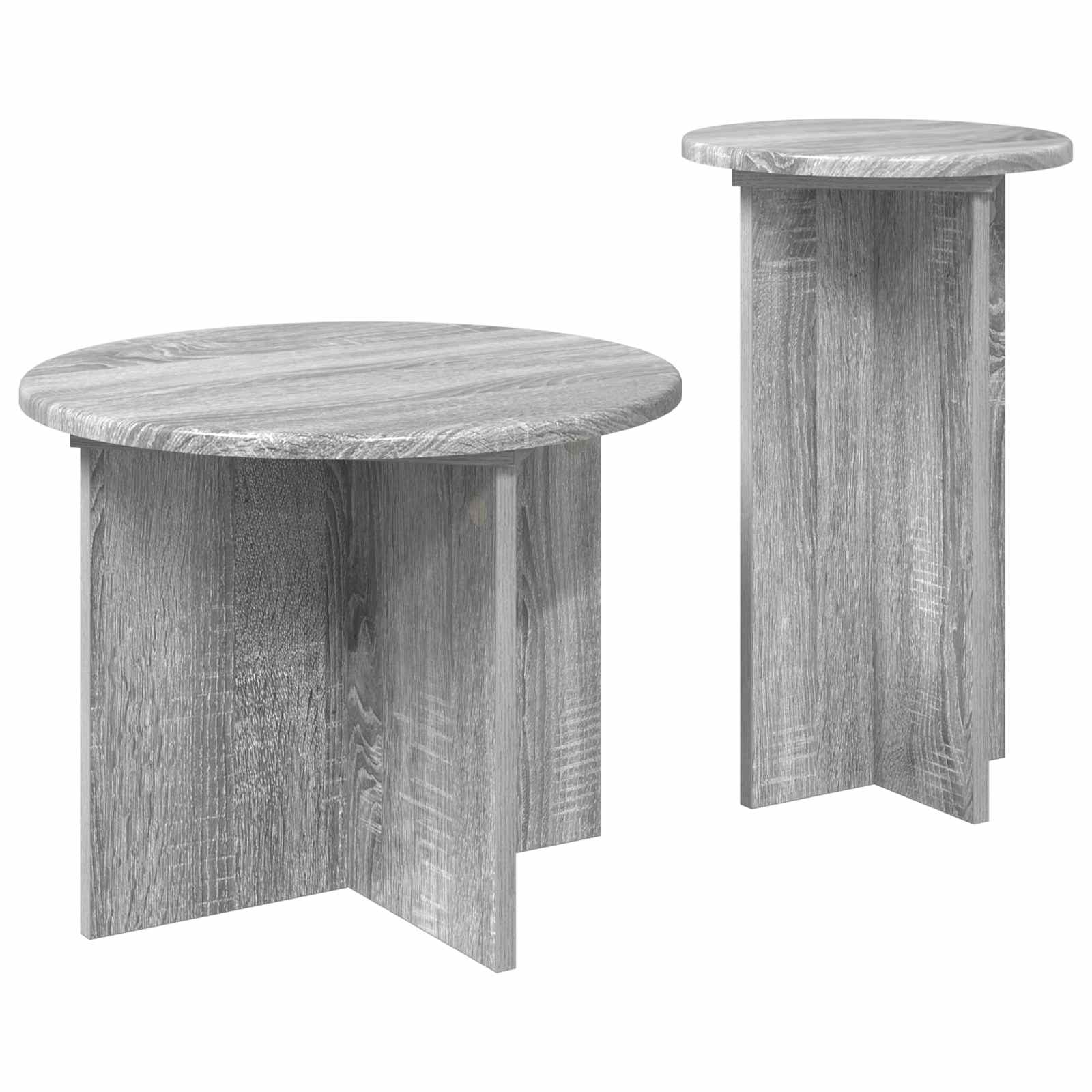 Σετ βοηθητικά τραπεζάκια 2 pcs Γκρι Sonoma Επεξεργασμένο Ξύλο - Pakobazaar