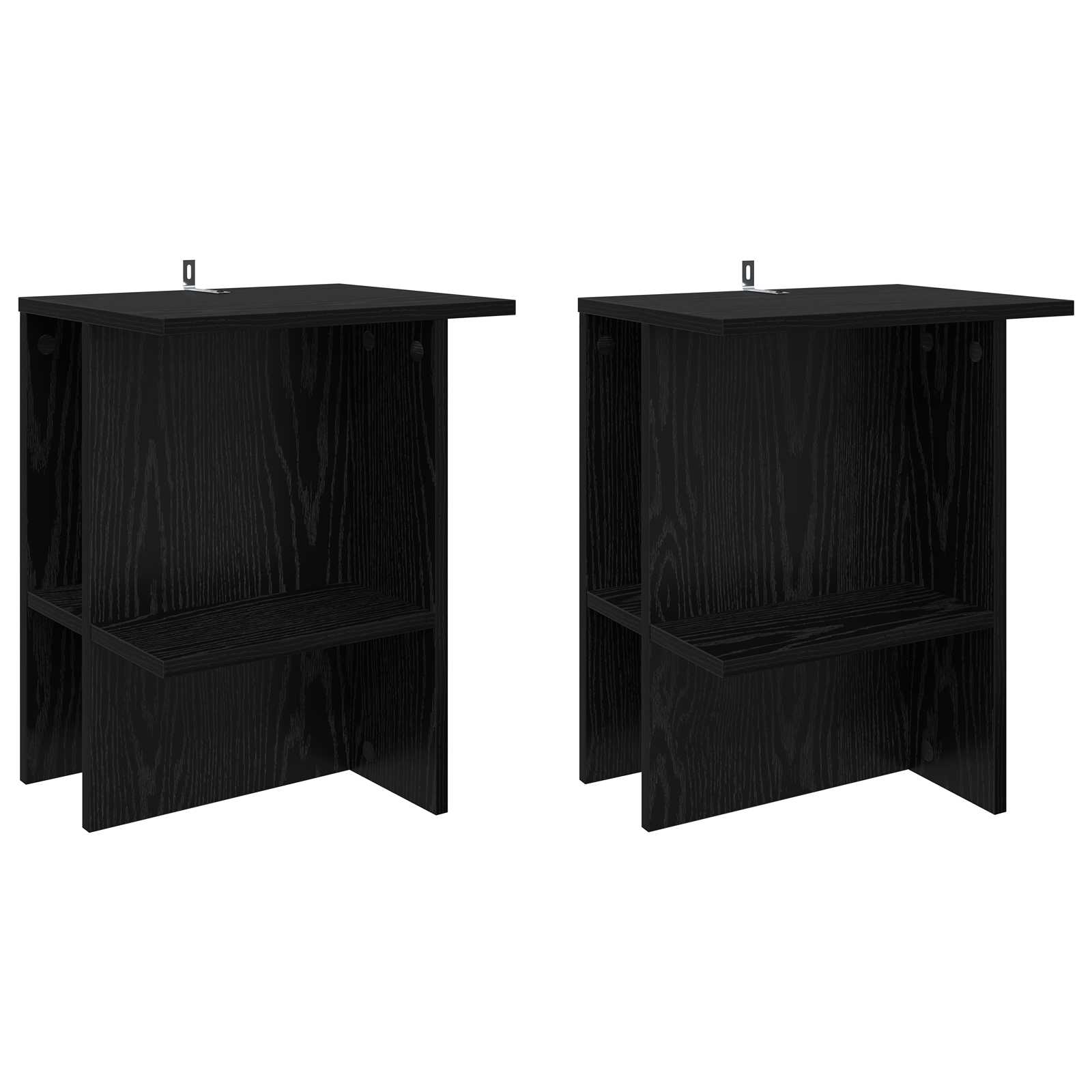 Τραπεζάκι σαλονιού 2 pcs Μαύρη Δρυς 40 x 30 x 49 εκ. - Pakobazaar