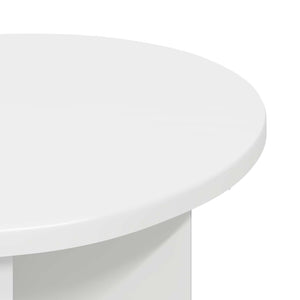 Τραπεζάκι Πλευράς 2 pcs Λευκό Ø 39 x 38 εκ Επεξεργασμένο Ξύλο - Pakobazaar