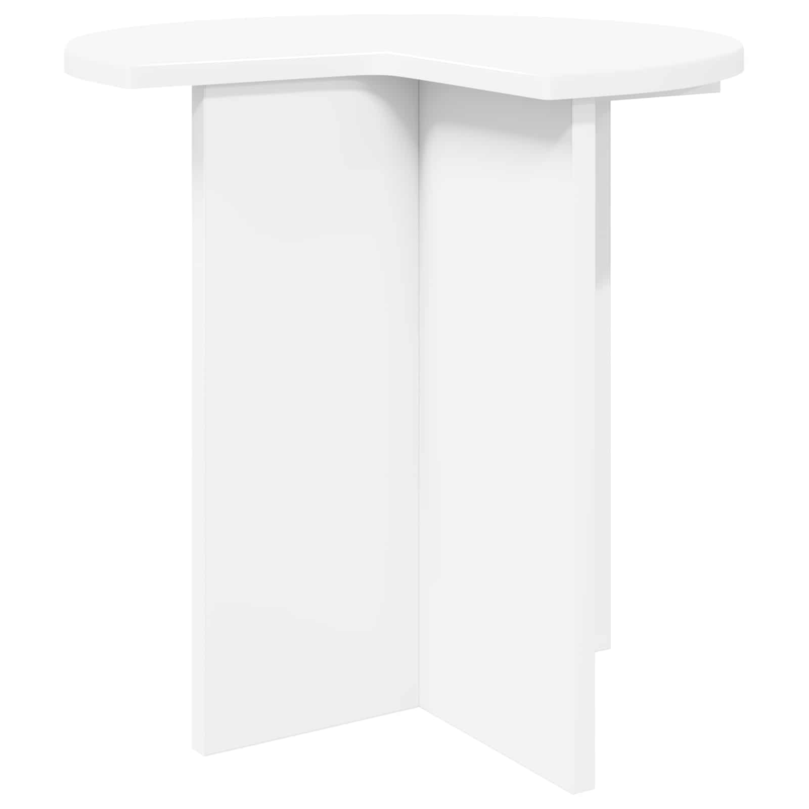 Τραπεζάκι Πλευράς 2 pcs Λευκό Ø 39 x 38 εκ Επεξεργασμένο Ξύλο - Pakobazaar